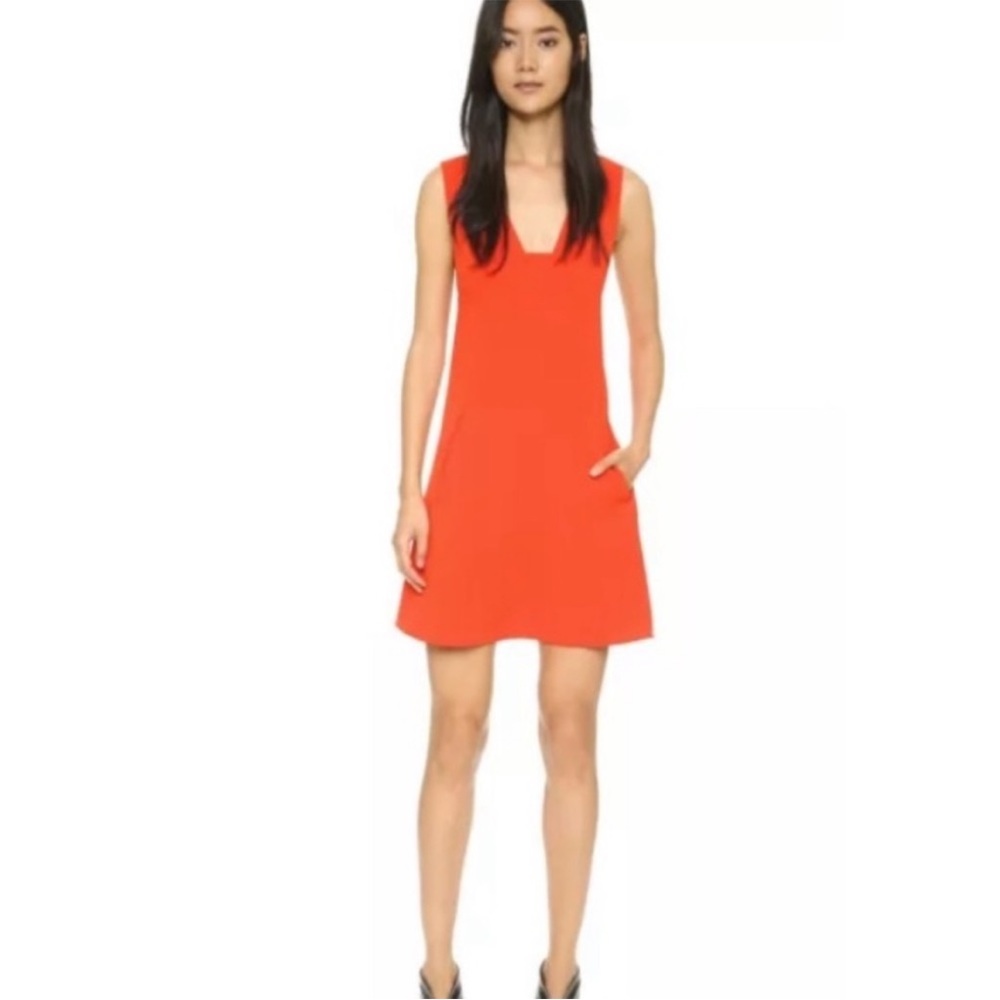 T by Alexander Wang Orange Crepe Dress